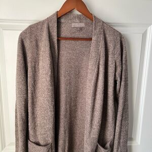 Cozy Brown Open-Front Sweater